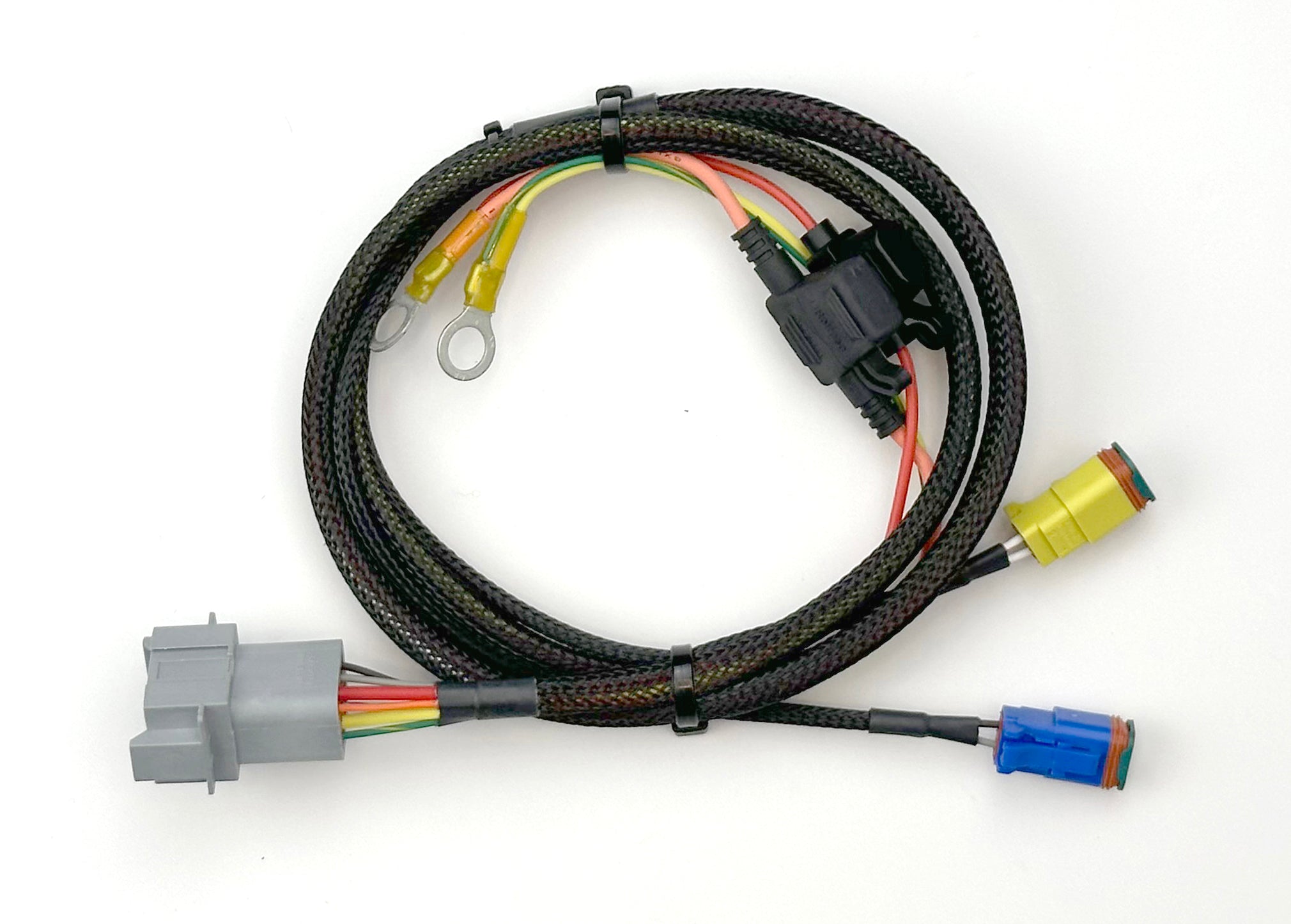 custom wire harness by RoamRig on a white backbround